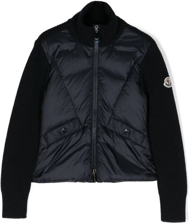 Moncler Enfant Jack met logopatch Blauw