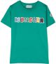 Moncler Enfant T-shirt met logoprint Groen - Thumbnail 1