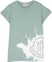 Moncler Enfant T-shirt met logoprint Groen - Thumbnail 1