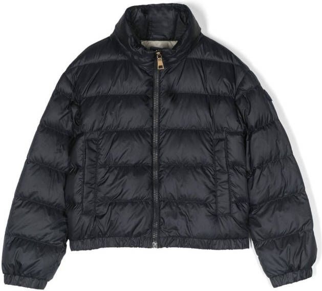 Moncler Enfant Donsjack met logoprint Blauw