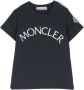 Moncler Enfant T-shirt met logoprint Blauw - Thumbnail 1