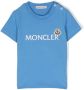 Moncler Enfant T-shirt met logoprint Blauw - Thumbnail 1