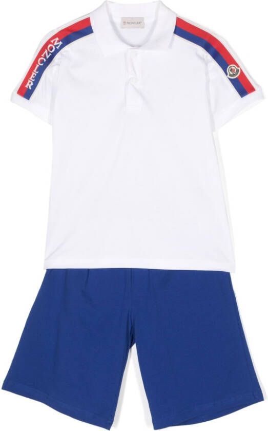 Moncler Enfant Poloshirt en shorts Blauw