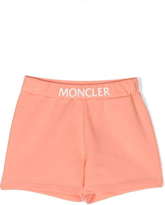 Moncler Enfant Shorts met logoband Oranje