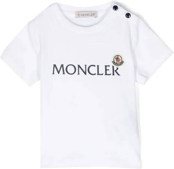 Moncler Enfant logo-print T-shirt Wit