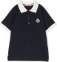 Moncler Enfant Poloshirt met logopatch Blauw - Thumbnail 1