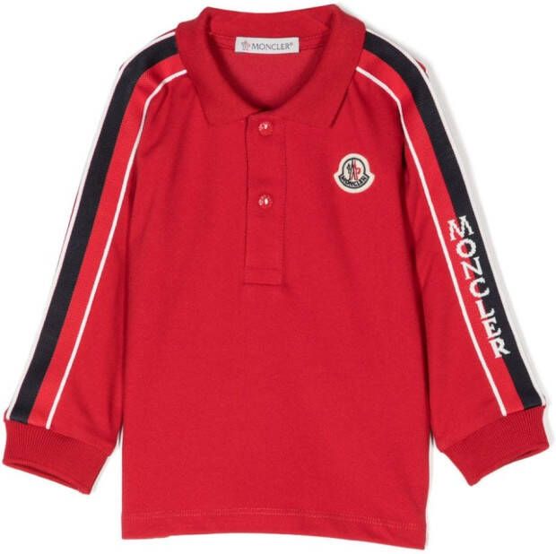 Moncler Enfant Poloshirt met logopatch Rood
