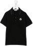 Moncler Enfant Poloshirt met logopatch Zwart - Thumbnail 1