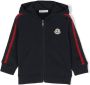 Moncler Enfant Hoodie met zijstreep Blauw - Thumbnail 1