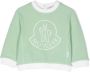 Moncler Enfant Sweater met geborduurd logo Groen - Thumbnail 1