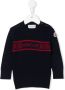 Moncler Enfant Sweater met logoprint Blauw - Thumbnail 1
