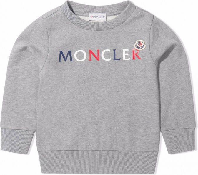 Moncler Enfant Sweater met logoprint Grijs