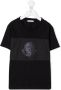 Moncler Enfant T-shirt met geperforeerd logo Zwart - Thumbnail 1