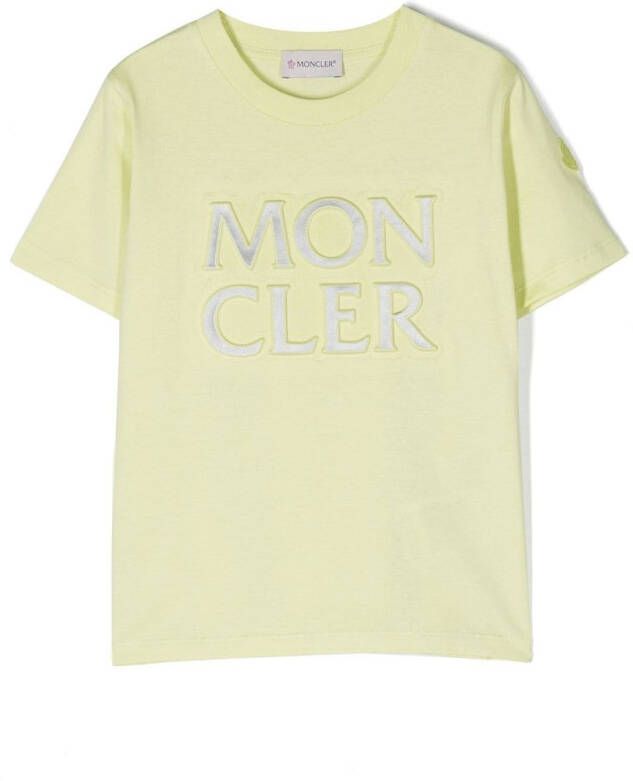 Moncler Enfant T-shirt met logo Groen