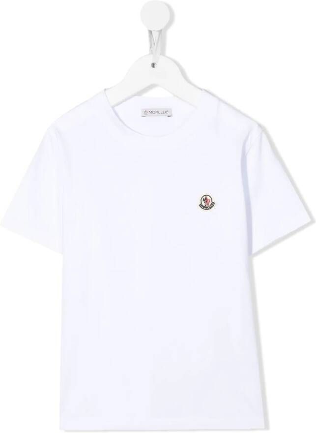 Moncler Enfant T-shirt met logopatch Wit
