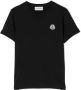 Moncler Enfant T-shirt met logopatch Zwart - Thumbnail 1
