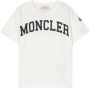 Moncler Enfant T-shirt met logoprint Beige - Thumbnail 1