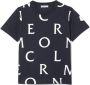 Moncler Enfant T-shirt met logoprint Blauw - Thumbnail 1