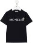 Moncler Enfant T-shirt met logoprint Blauw - Thumbnail 1
