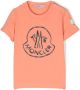 Moncler Enfant T-shirt met logoprint Roze - Thumbnail 1
