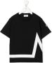 Moncler Enfant T-shirt met logoprint Zwart - Thumbnail 1