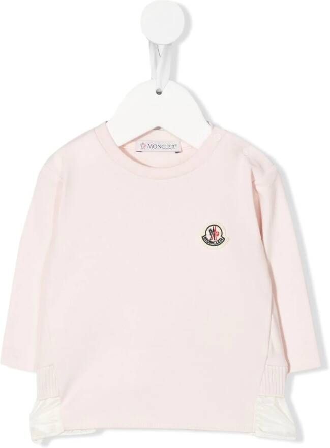 Moncler Enfant T-shirt met ruches Roze