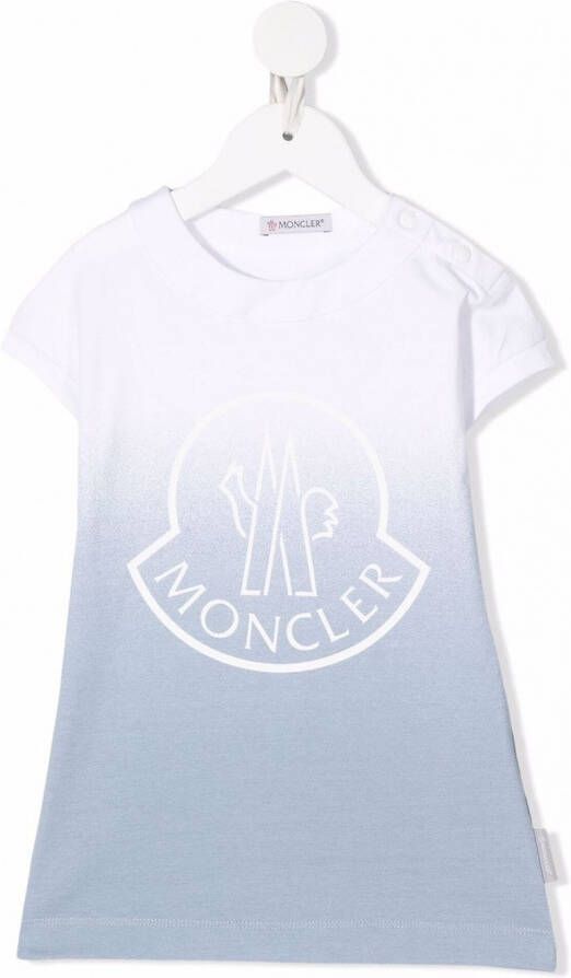 Moncler Enfant T-shirtjurk met kleurverloop Blauw