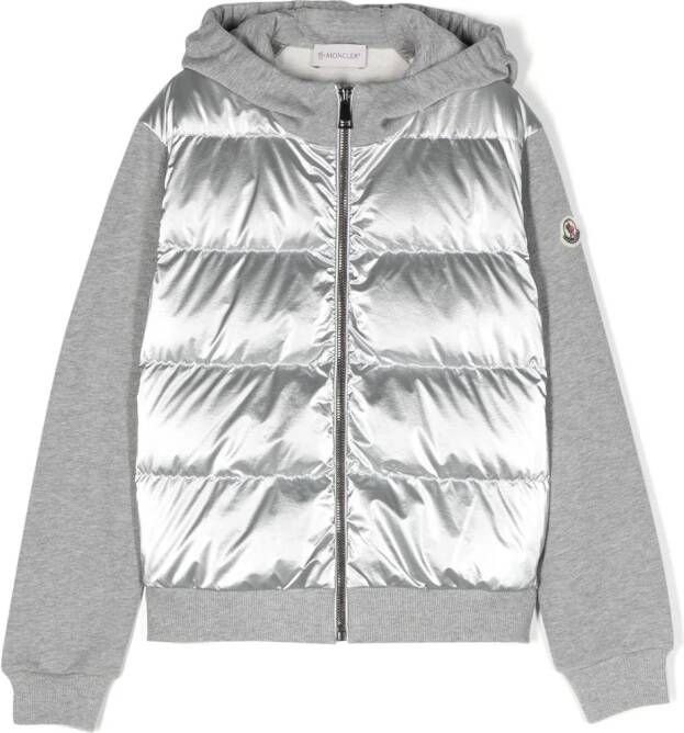 Moncler Enfant Fleece hoodie Zilver
