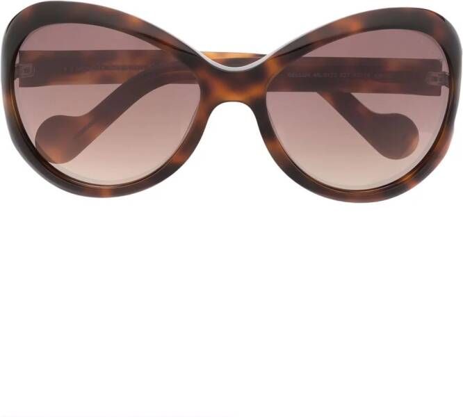 Moncler Eyewear Bellux zonnebril met kattenoog montuur Bruin