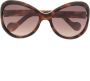 Moncler Eyewear Bellux zonnebril met kattenoog montuur Bruin - Thumbnail 1