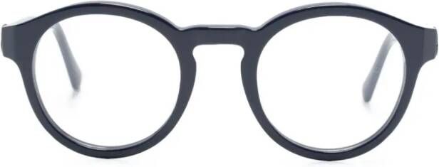 Moncler Eyewear Bril met rond montuur Blauw
