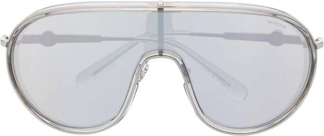 Moncler Eyewear ML0222 zonnebril met masker montuur Grijs