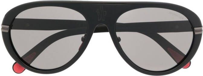 Moncler Eyewear Navigaze zonnebril met piloten montuur Zwart