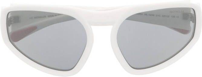 Moncler Eyewear Zonnebril met oversized montuur Wit