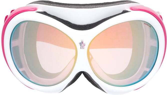 Moncler Eyewear Oversized zonnebrillenkoker Wit