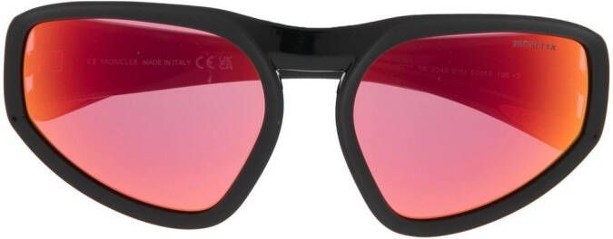 Moncler Eyewear Pentagra zonnebril met geometrisch montuur Zwart