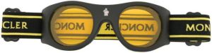Moncler Eyewear Skibril met logoprint Geel
