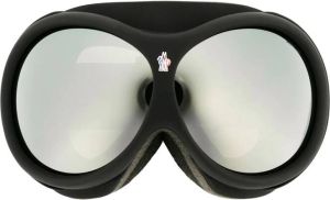 Moncler Eyewear Skibril met spiegelglazen Zwart