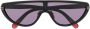 Moncler Eyewear Vitesse zonnebril met schildmontuur Zwart - Thumbnail 1