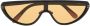 Moncler Eyewear Zonnebril met schild montuur Zwart - Thumbnail 1
