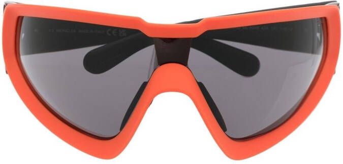 Moncler Eyewear Wrapid Shield zonnebril Oranje