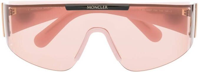 Moncler Eyewear Zonnebril met masker montuur Roze