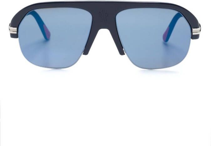 Moncler Eyewear Zonnebril met piloten montuur Blauw