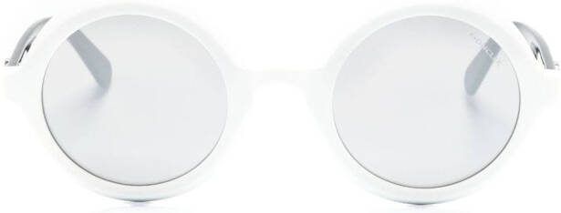 Moncler Eyewear Zonnebril met rond montuur Wit