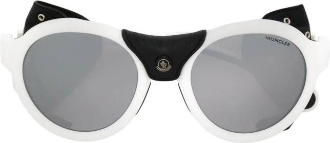Moncler Eyewear zonnebril met rond montuur Wit