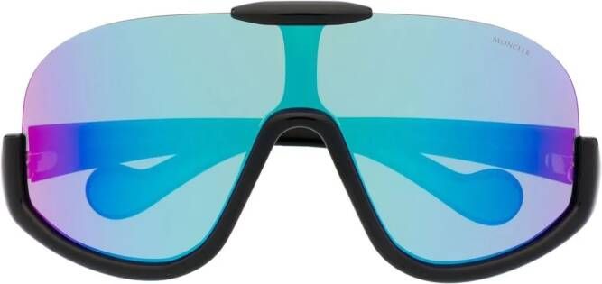 Moncler Eyewear Zonnebril met schild montuur Zwart