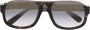 Moncler Eyewear Zonnebril met vierkant montuur Bruin - Thumbnail 1