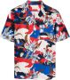 Moncler T-shirt met bloemenprint Rood - Thumbnail 1