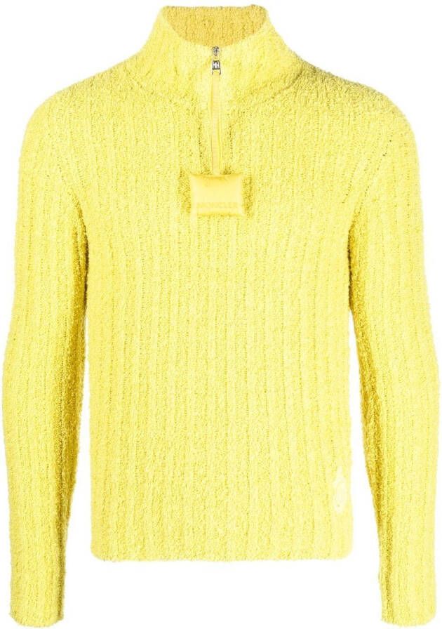 Moncler Geribbelde trui Geel