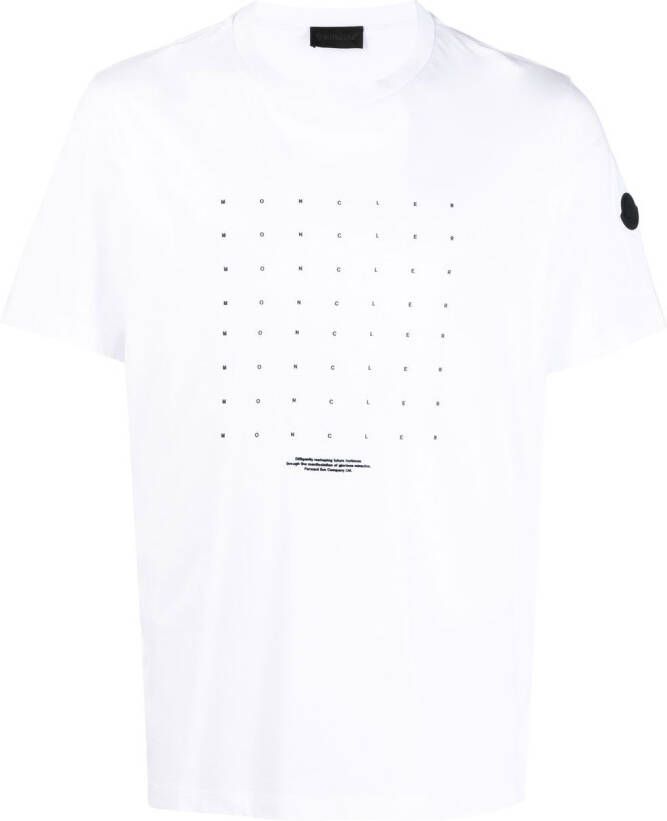 Moncler T-shirt met grafische print Wit